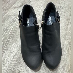 Dr. Scholl's Black Buckle Ankle Booties